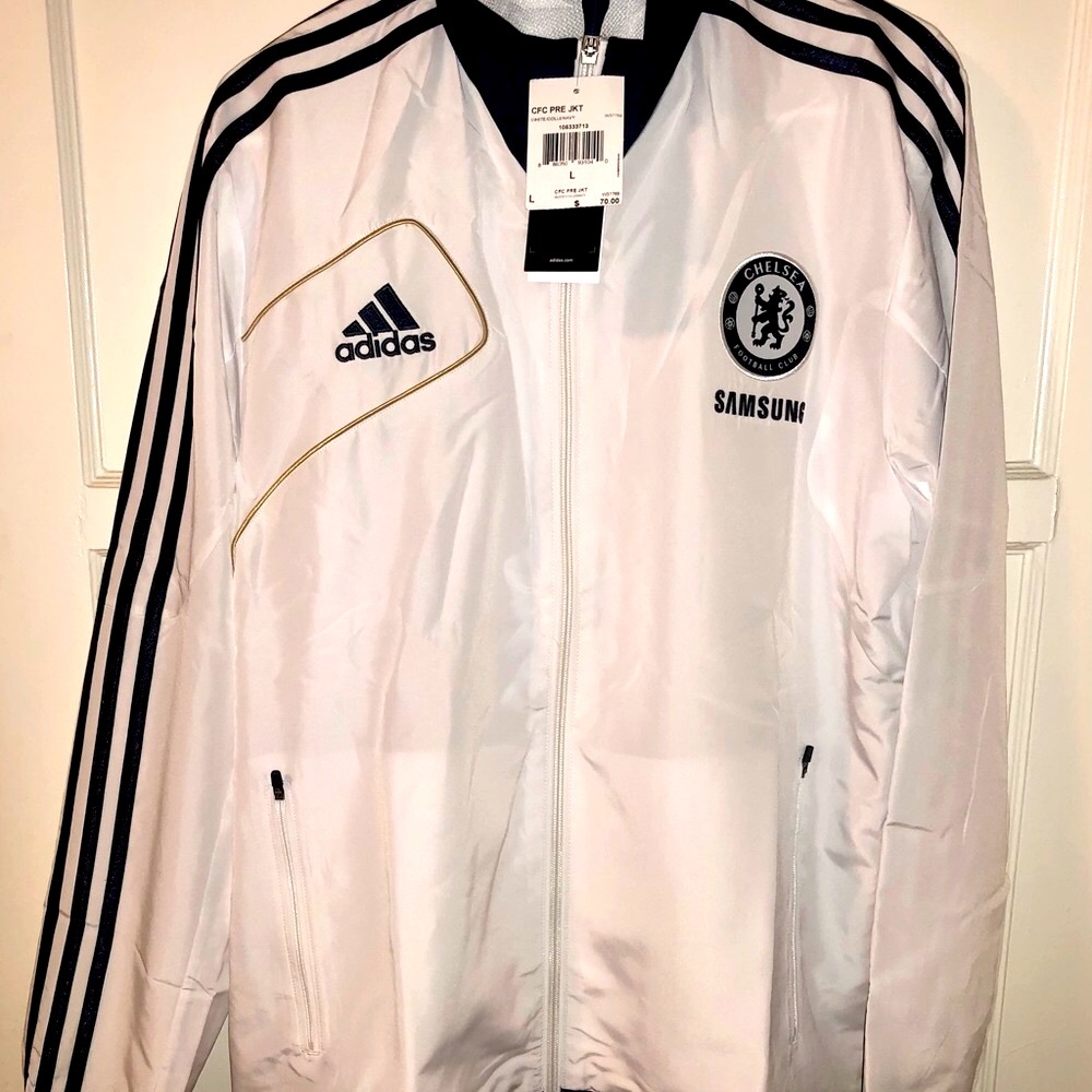 NWT Men’s Adidas CFC W37769 PRE Jacket White - Picture 2 of 4